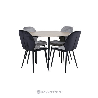 Round dining set (silar, emma)