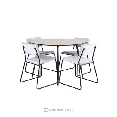 Round dining set (silar, kenth)