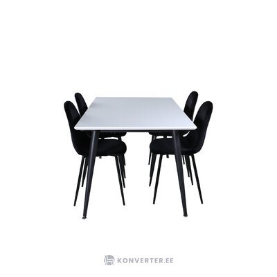 Rectangular dining set (jimmy, polar)