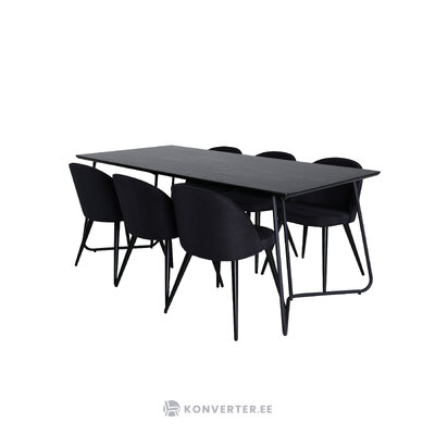 Rectangular dining set (petra, velvet)