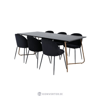 Rectangular dining set (petra, wrinkles)