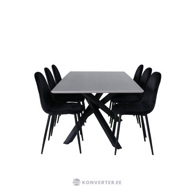 Rectangular dining set (piazza, polar)