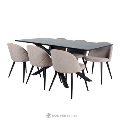 Rectangular dining set (piazza, velvet)