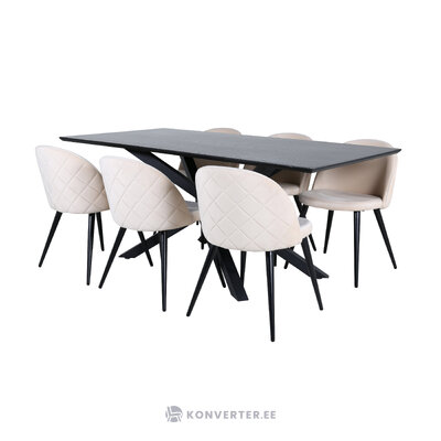 Rectangular dining set (piazza, velvet)