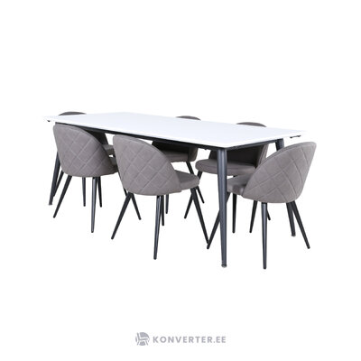 Rectangular dining set (jimmy, velvet)