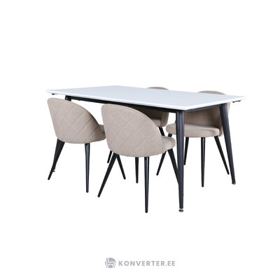 Rectangular dining set (jimmy, velvet)