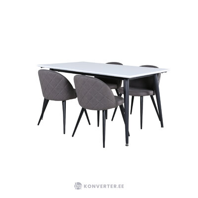 Rectangular dining set (jimmy, velvet)