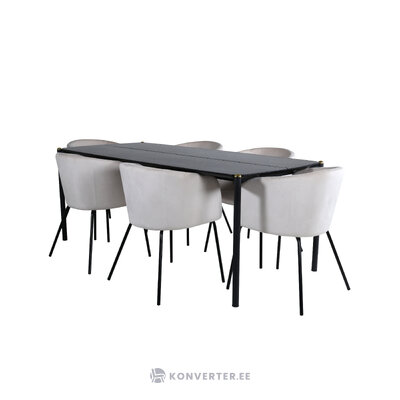 Rectangular dining set (pelle, berit)