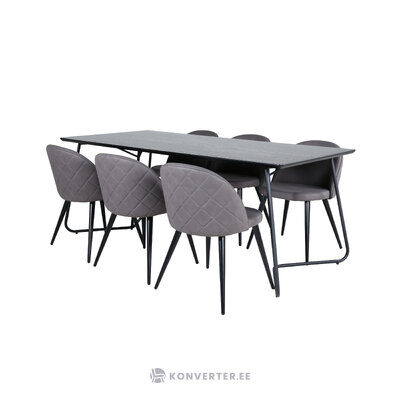 Rectangular dining set (petra, velvet)