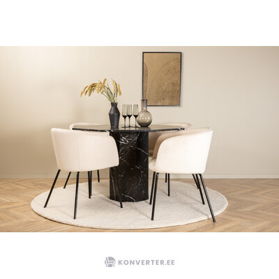 Round dining set (marbs, berit)