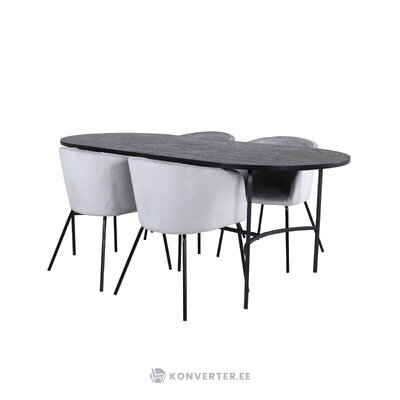 Oval dining set (skate, berit)