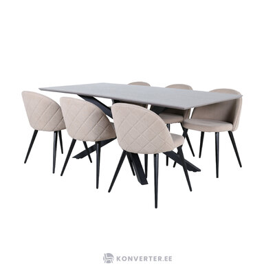 Rectangular dining set (piazza, velvet)