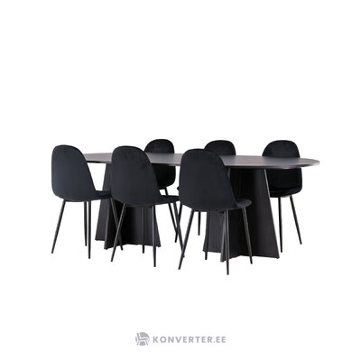 Rectangular dining set (bootcut oval, polar)