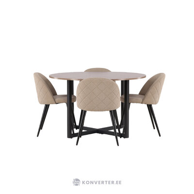 Round dining set (durango, velvet)