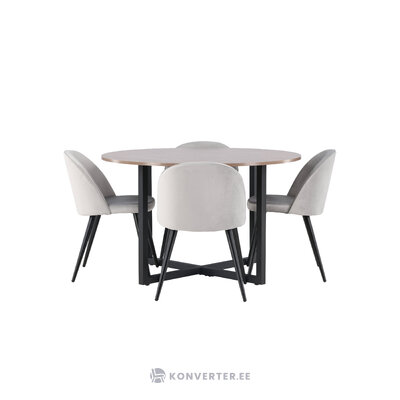 Round dining set (durango, velvet)