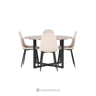 Round dining set (durango, polar)