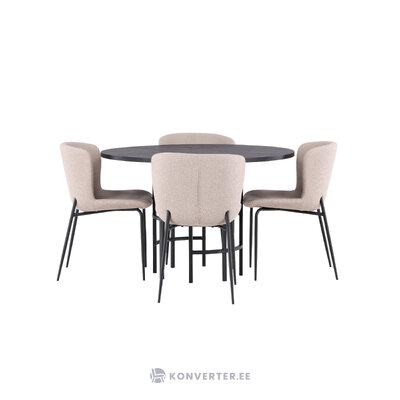 Round dining set (copenhagen, modesto)