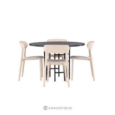 Round dining set (copenhagen, åstol)