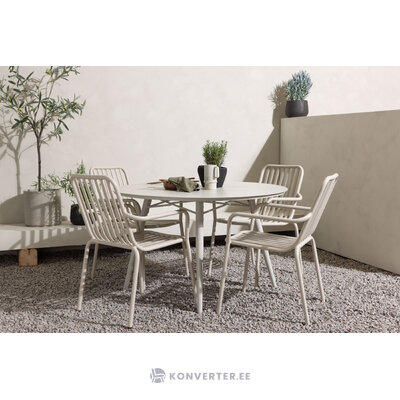 Round dining set (linen, Beijing)