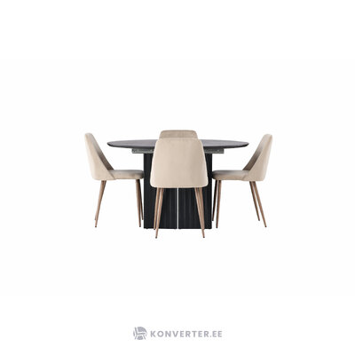 Round dining set (night)