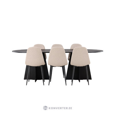 Oval dining set (polar)