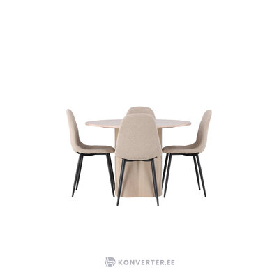 Round dining set (polar)