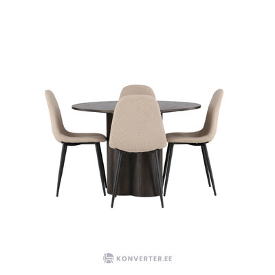 Round dining set (polar)