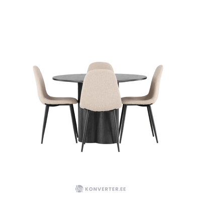 Round dining set (polar)