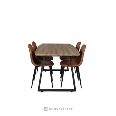 Rectangular dining set (inca, polar)