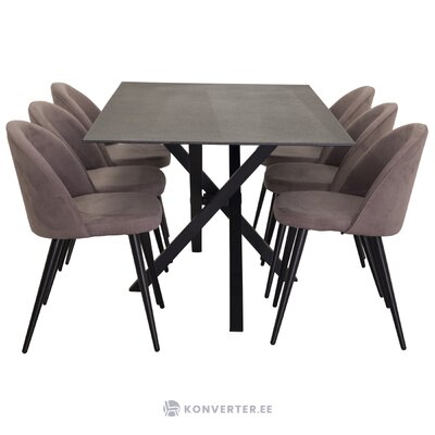 Rectangular dining set (piazza, velvet)