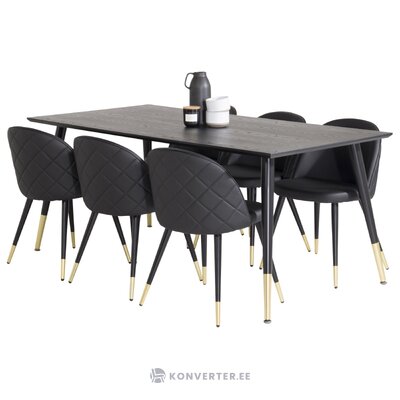 Rectangular dining set (dip, velvet)