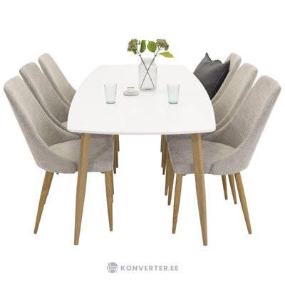 Rectangular dining set (polar, leone)