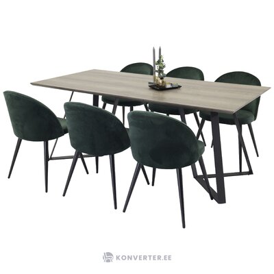 Rectangular dining set (marina, velvet)