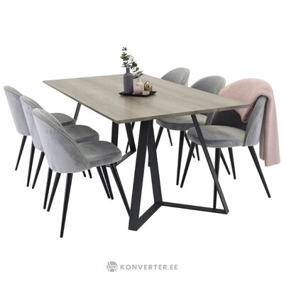 Rectangular dining set (marina, velvet)