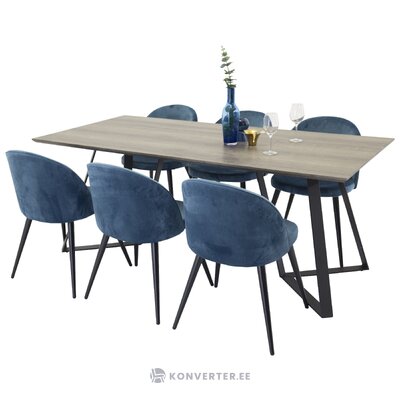 Rectangular dining set (marina, velvet)