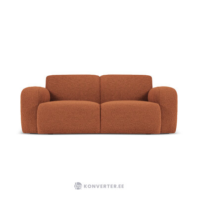 Boucle dīvāns &#39;lola&#39; brūns, boucle, melna plastmasa