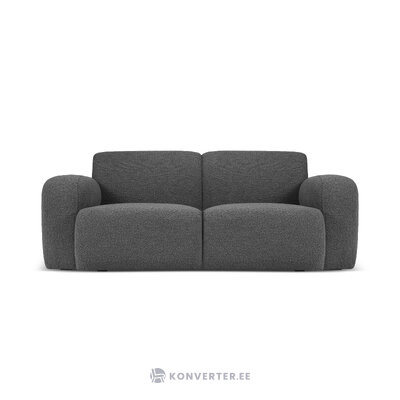 Boucle sohva &#39;lola&#39; tummanharmaa, boucle, musta muovi