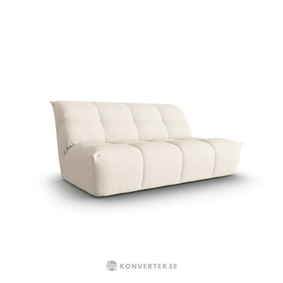 Modulinė sofa „frigga“ šviesiai smėlio spalvos, šenilinė, juodo plastiko
