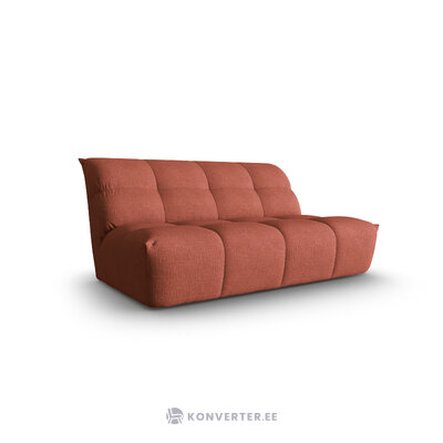 Moduļu dīvāns &#39;frigga&#39; terakota, šenils, melna plastmasa