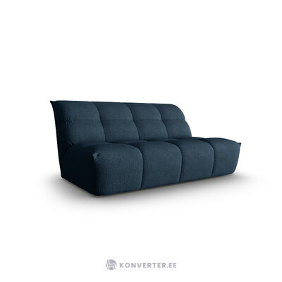 Modular sofa &#39;frigga&#39; deep blue, chenille, black plastic