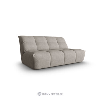 Moduļu dīvāns &#39;frigga&#39; gaiši pelēks, šenila, melna plastmasa