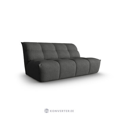 Modular sofa &#39;frigga&#39; dark grey, chenille, black plastic