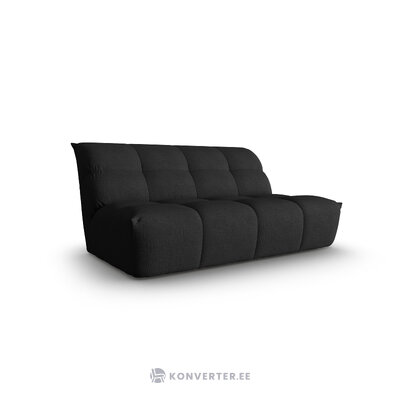 Moduļu dīvāns &#39;frigga&#39; melns, šenila, melna plastmasa