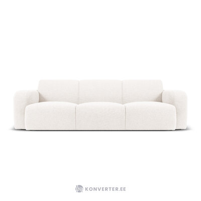 Boucle dīvāns &#39;lola&#39; balts, boucle, melns plastmasas