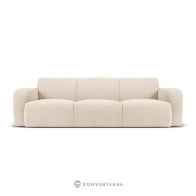Boucle sohva &#39;lola&#39; beige, boucle, musta muovi