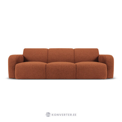 Boucle dīvāns &#39;lola&#39; brūns, boucle, melna plastmasa
