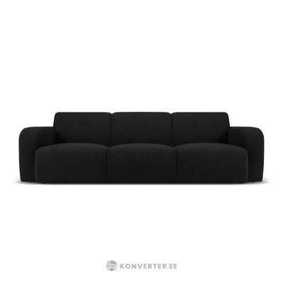Boucle sofa &#39;lola&#39; black, boucle, black plastic
