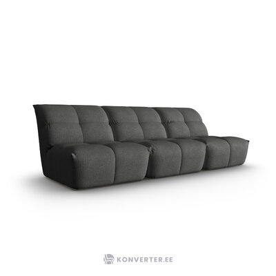 Modulinė sofa &#39;frigga&#39; tamsiai pilka, šenilinė, juodas plastikas