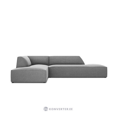 Modular corner sofa (sao) windsor &amp; co grey, velvet, without legs, left