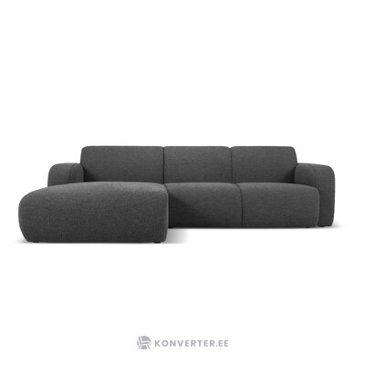 Corner sofa &#39;lola&#39; dark grey, boucle, left